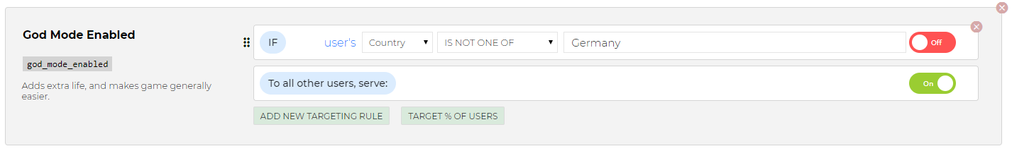 Alternative targeting by country or geolocation