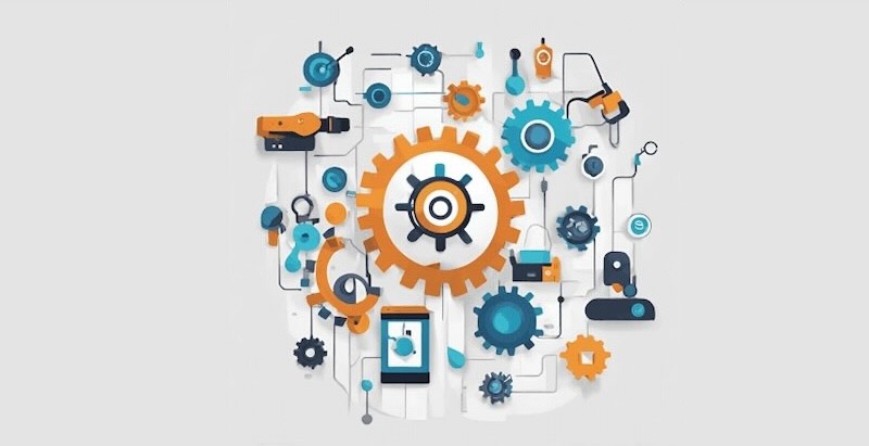 illustration of the IoT world