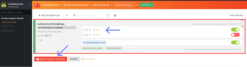 Snapshot of sample app
