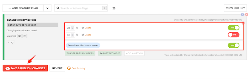 Snapshot of sample app