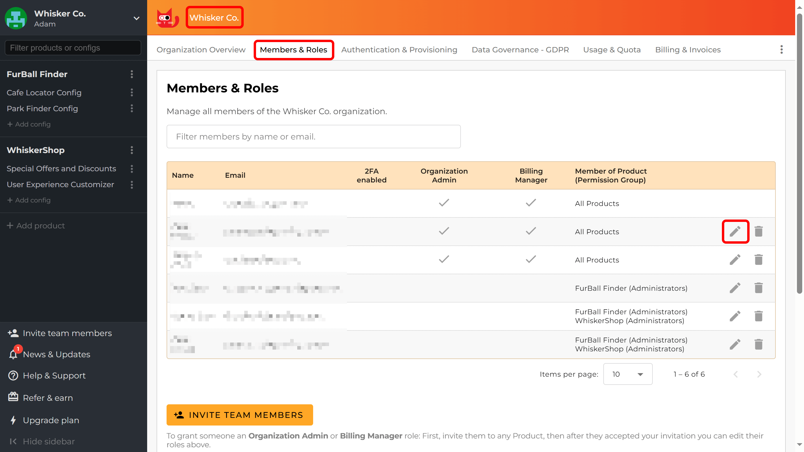Launching the import tool