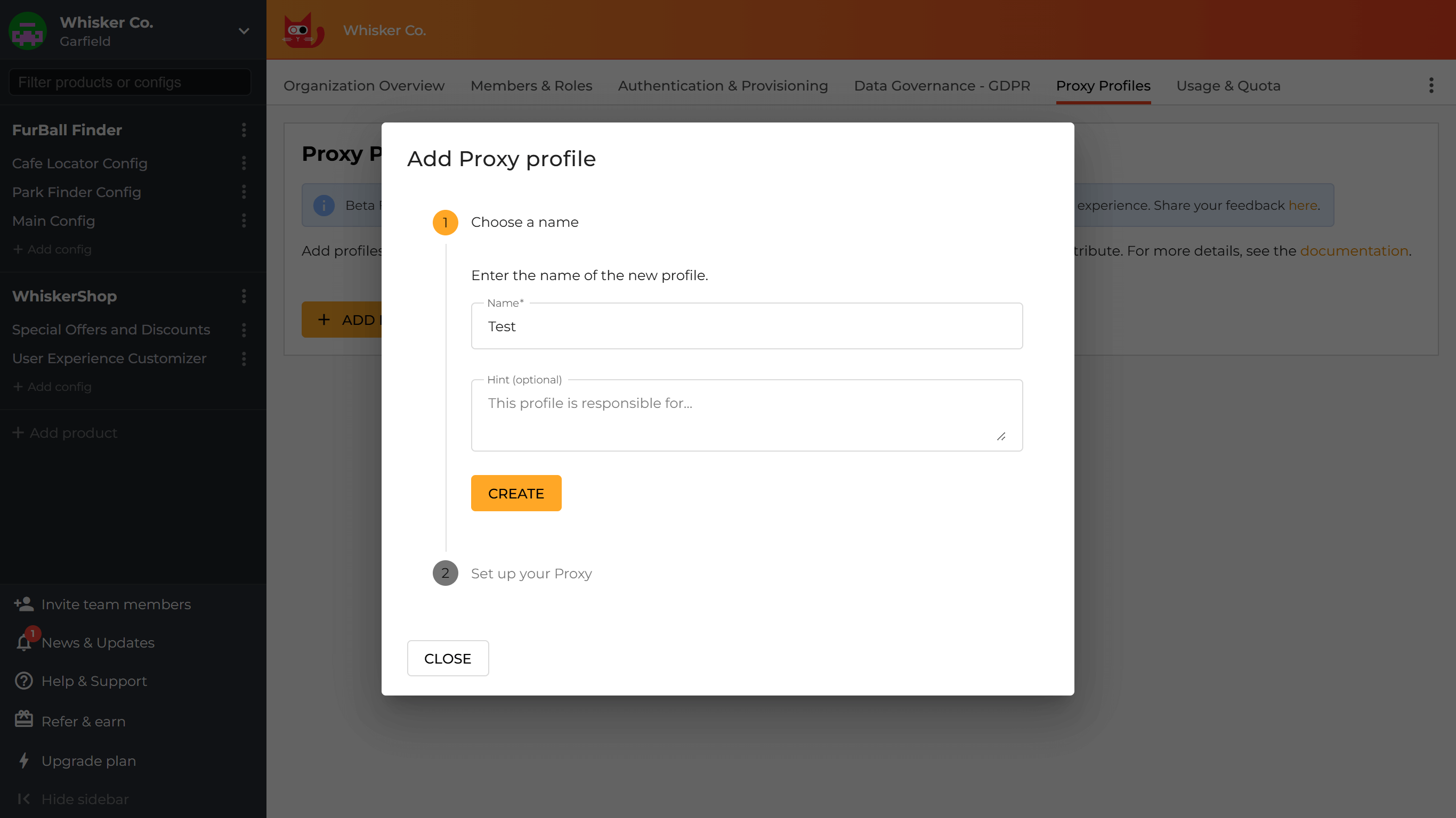 Create Profile