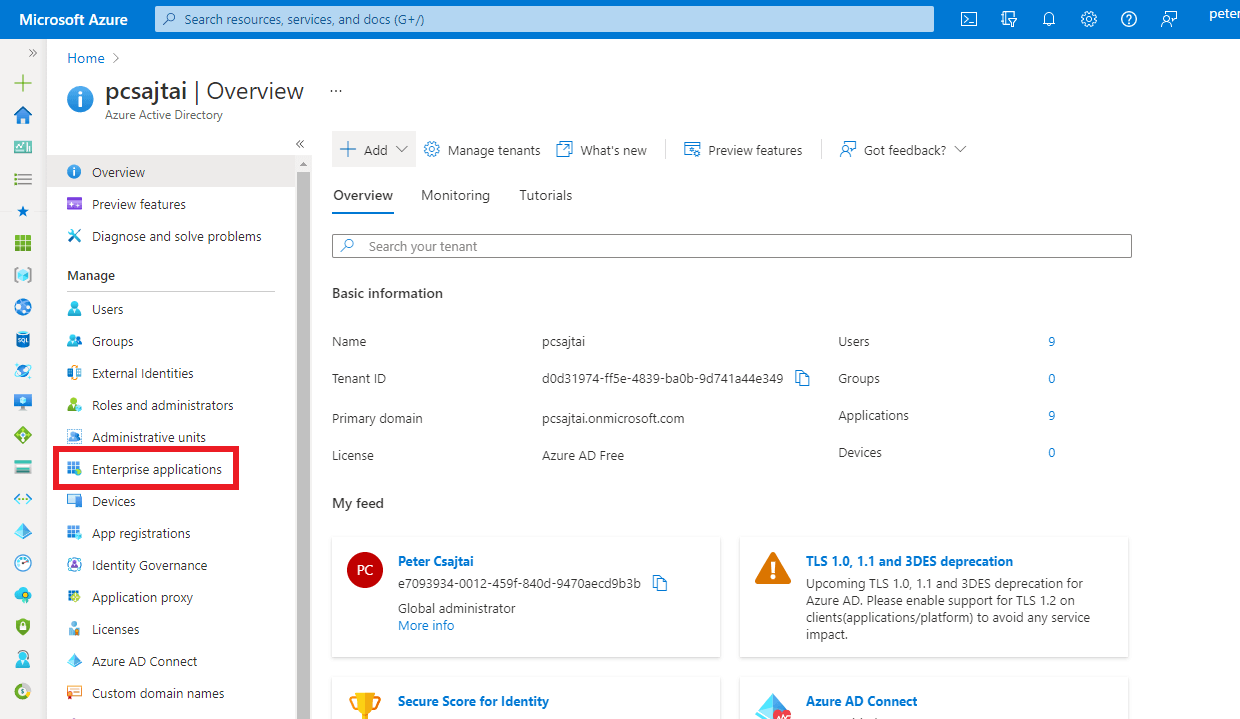 Entra ID enterprise applications