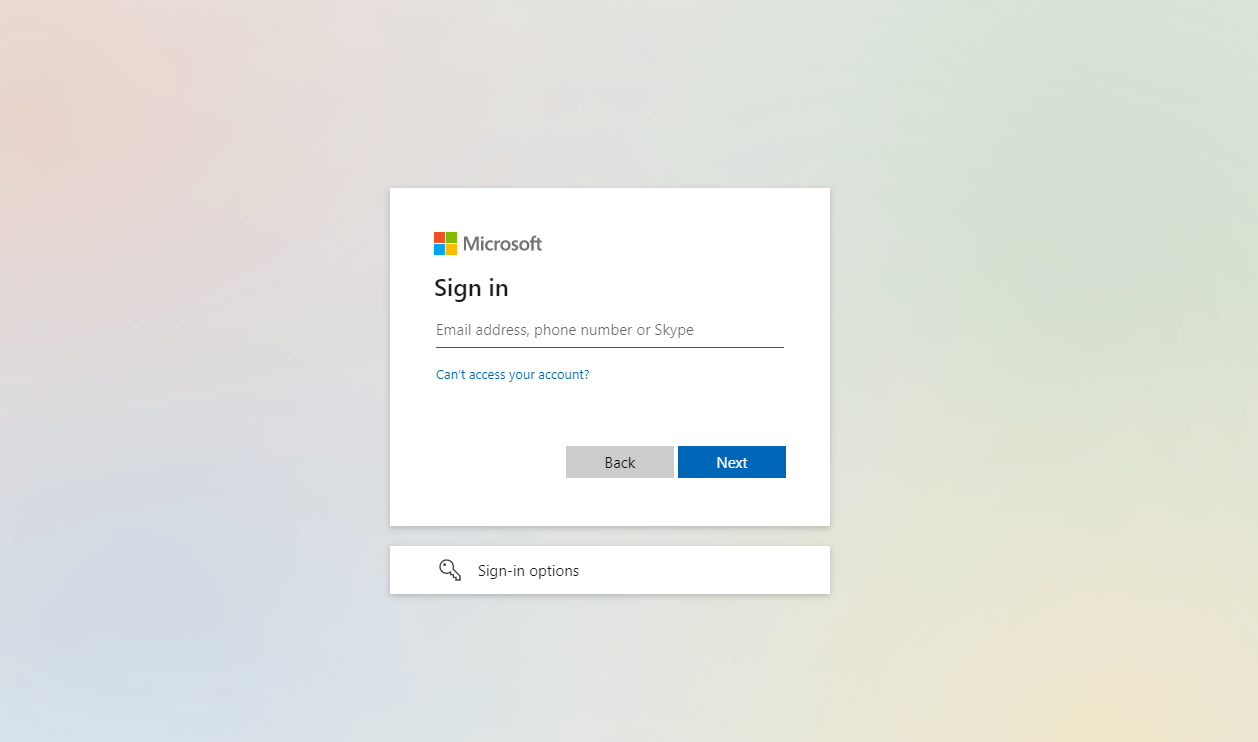 Entra ID sign in page