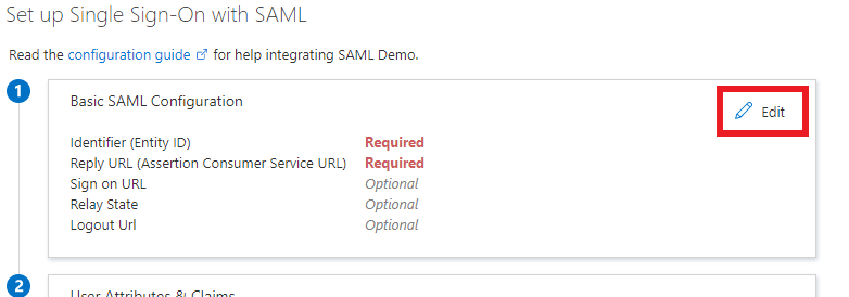 Entra ID URL configuration