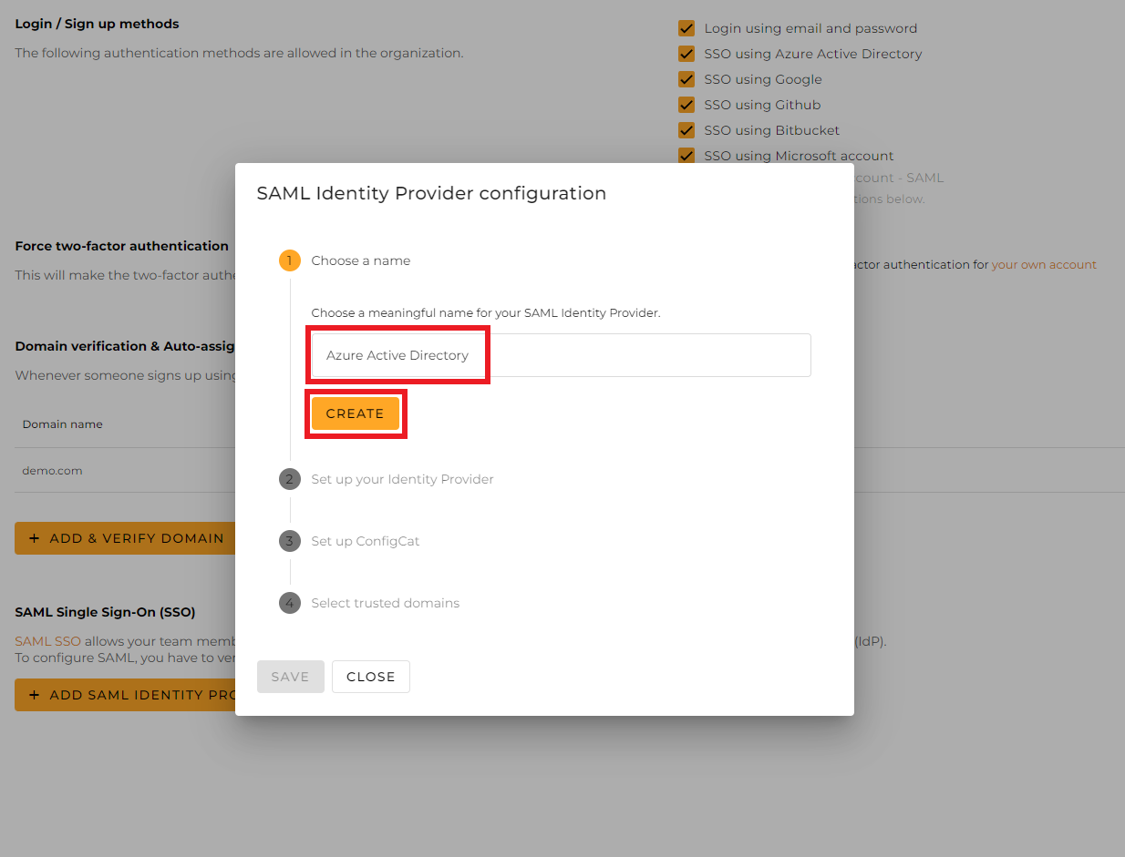 ConfigCat Name Identity Provider
